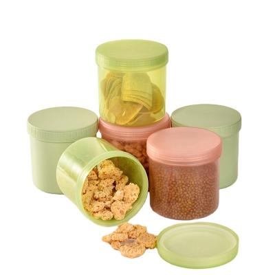 China 500 ml 600 ml Plastic flessen Hdpe Ronde 16 oz Plastic containers met deksels Te koop