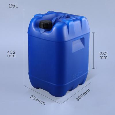 China Indústria de óleo líquido de HDPE quadrado de 25L Jerry Can com tampa de parafuso e capacidade de 25 litros à venda