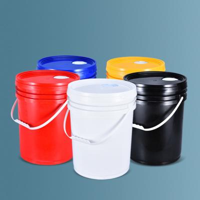 China Customrized Logo 5 Gallon Plastic Bucket Pail Barrel For Paint Industry Packing Container for sale