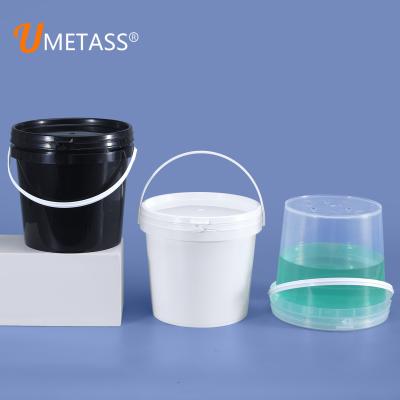 China ISO9001SGS Certified Certified Black 2L PP Plastic Bucket for Honey and Ice Cream UMETASS for sale