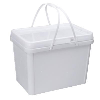 China 1.5L-25L Square Rectangle PP Bucket With Lid For Silk Screen / Heat Transfer Printing for sale