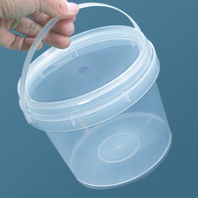 China Custom Color 1L Plastic Bucket With Lid For Keeping and Preserving Black Pepper Sauce for sale