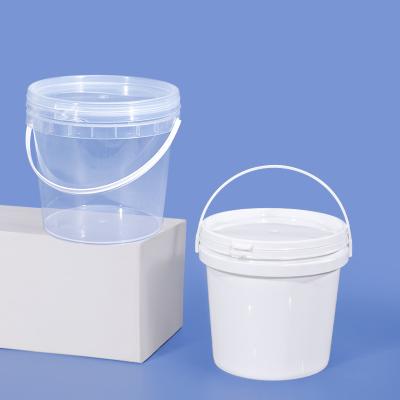 China UMETASS 2L Clear Food Grade Plastic Bucket With Lid And Handle Leakproof PP Container for sale