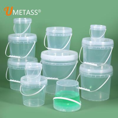 China Sustainable 500ml 1L 2L 4L 5L 6L Round Shape Plastic Ice Bucket Coolers for KTV Bar Party for sale