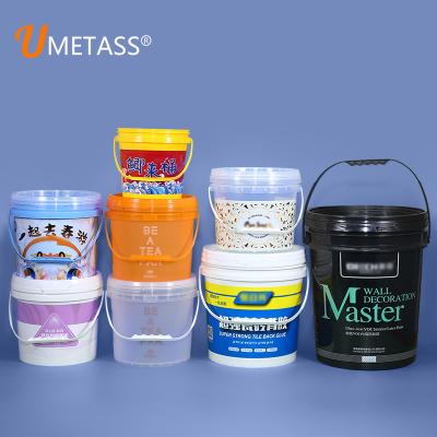 China Ice Beer Champagne Drink Round Plastic Bucket Pail Customized Paint for sale