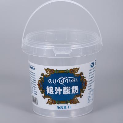 China Custom Logo IML Plastic Cheese Ice Cream Packaging Box with ISO9001SGS Certificate for sale