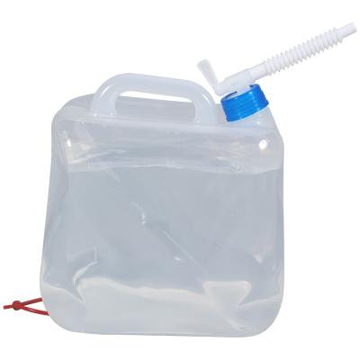 China Collapsible Translucent Water Bag 20L for Camping Gear PVC Outdoor Square Container for sale