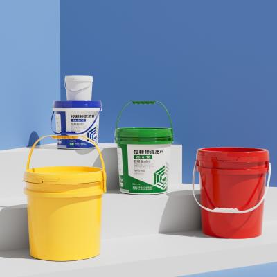 China Gepersonaliseerde 1 Gallon Plastic Buckets PP Plastic Small Silkscreen Printing Te koop