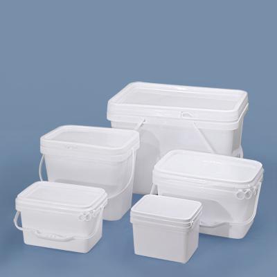 China Water Environmentally Friendly Rectangular Plastic Bucket 6L for sale