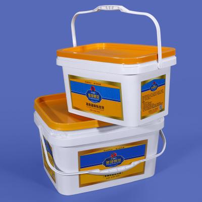 China 3L Rectangular Plastic Bucket Leak-Proof Storage White Color for sale