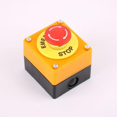 China Shell Red Sign Push Button Contemporary Emergency Stop Button Plastic Shell Red Sign Push Button Switch AC 660V 10A Plastic 1pcs AC 660V 10A NO+NC for sale