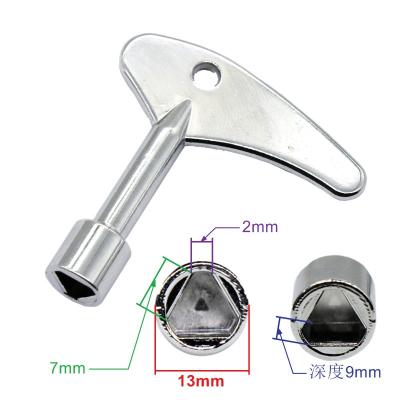 China Elevator 1pcs Contemporary Triangular Main Universal Key Door Gate Triangular Key Socket Wide For Electrical Cabinets Zinc Alloy Material for sale