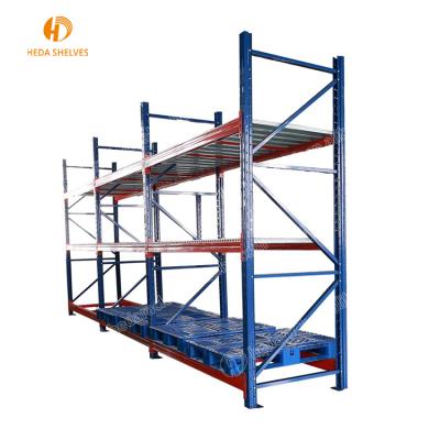 China Heavy Duty Storage Shelf Metal Rack Pallet Rack Storage Corrosion Protection Adjustable Tier Warehouse Shelves for sale