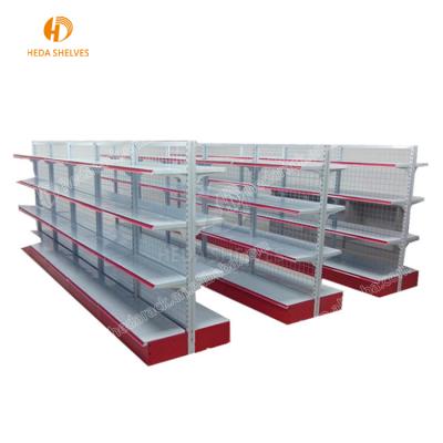 China HEDA Wire Metal Supermarket Double Sided Single Sided Shelves, Supermarket Shelving, Supermarket Rack for sale