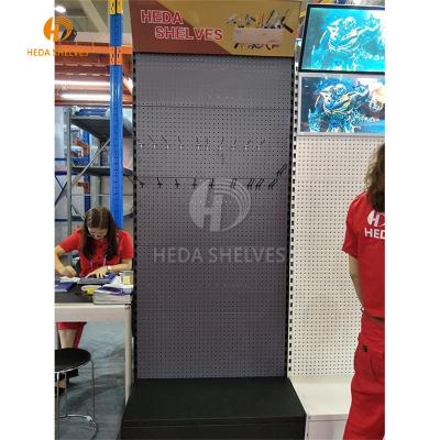 China Rust Free Standing Pegboard Display Rack For Trade Show, Retail Display And Tool Storage for sale