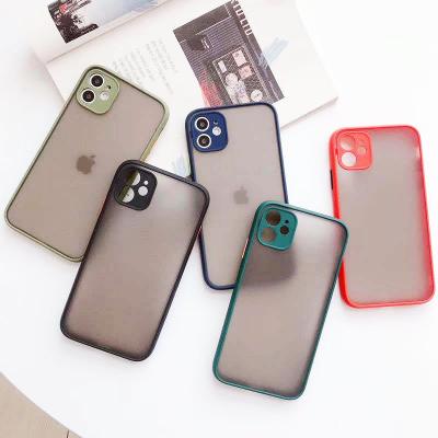 China Anti-fall TPU PC Case For Iphone 13 pro Max Matte Shockproof Rubber Protective Para Case For Iphone 12 mini for sale