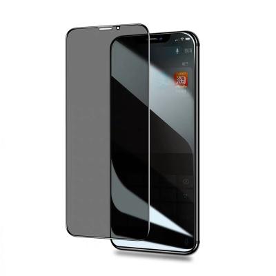 China Black Anti-SPY 9D Privacy Edge Tempered Glass Mobile Phone Screen Protector For Apple Iphone 12 13 pro Max Mini for sale