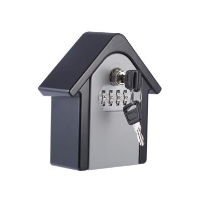 China Home / Apartment Portable Wall Mounted Key Box Lock With Safe 4 Digit Keys for sale