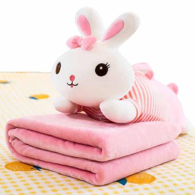 China Custom Promotion Plush Gifts or Blanket Stuffed Animal Toys Plush Toys with Blanket for Girls Gifts for sale