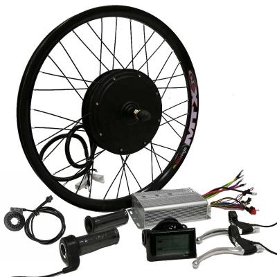 China 48v 52v 60v 2000w Motor Wheel MTX Brushless Gearless Electric Bicycle Kit With sw900 26