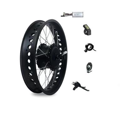 China 20inch 26inch fat tire ebike kit 500w electric snow bike brushless motor conversion kit for front wheel 20