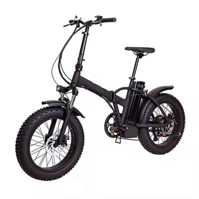 China Aluminum Alloy Best Sell 48V 500W Big Power Cheap Beach Cruiser Folding Electric Bike 20 Inch Mountain E-Bike Fat Tire Folding Electric Bicycle for sale