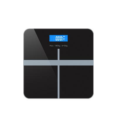 China WITH LID Home tempered glass adult health body scales weighing meter intelligent electronic scales for sale