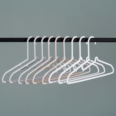 China Bathroom Windproof clothes rack balcony drying clothes hanging rack home non-slip non-injury collar plastic clothes rack for sale