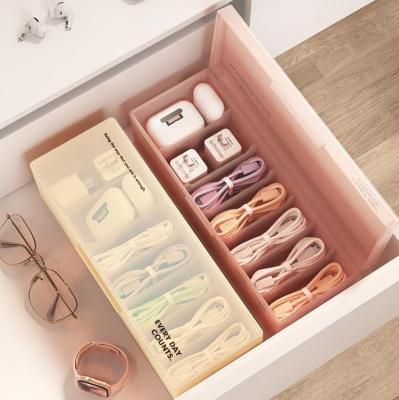 China Folding Organizer power charging cable cell phone charger plug organizer desktop cable management box wire winder for sale