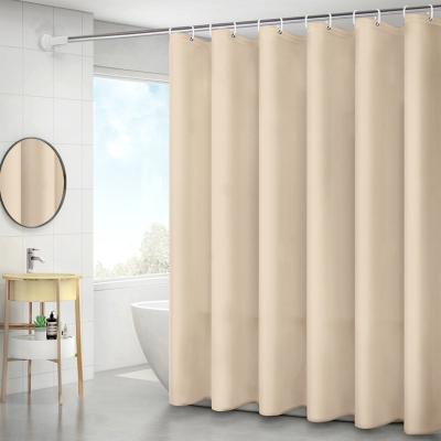 China Stocked Transparent peva plain waterproof thickened hotel bathroom hanging curtain for sale