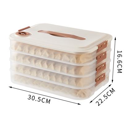 China Folding freezer box refrigerator multi-layer food grade wonton box home dumplings frozen fresh box for sale