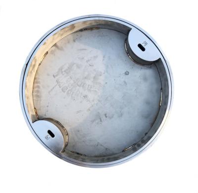 China Stainless Steel /galvanized Steel Circular Sewage Round Manhole Cover With Pressure Round Tank Manway Door for sale