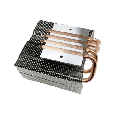 China Heatsink Electrical Appliances Aluminum Fins Radiator With 4pcs Heatpipes for sale