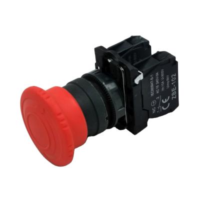 China Energency 1NC XB5 Series Self-Latching 22mm Emergency Stop And Stop Mushroom Push Button Switch With Red Push Button 40mm XB5 AS545 With 1NO1NC for sale