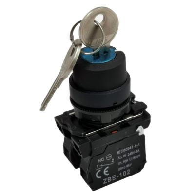 China Master ON-OFF-ON 22mm push button switch with 3 position locking 2NC and master lock selector XB5 AG33 for sale