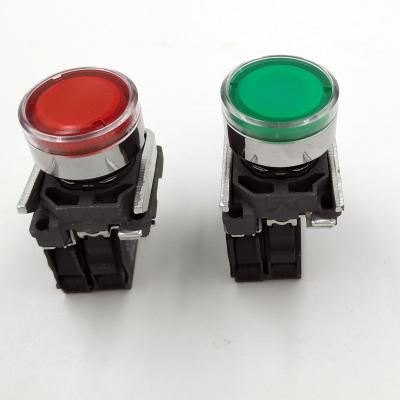 China 1NO flat type momentary momentary illuminated push button switch 22mm with led push button switch xb4 bw3361 for sale