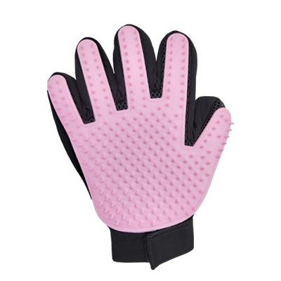 China Sustainable Pet Grooming Sweep Effective Pet Hair Remover Glove Increased Five Finger Design Dog And Cat Fur Remover 1 Hand for sale