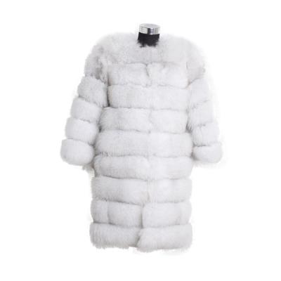 China Winter Women Coats Fashion Fox Fur Coat Fluffy Fluffy Fur Jacket Female Warm Thick Elegant Anti-Shrink Real Outerwear for sale