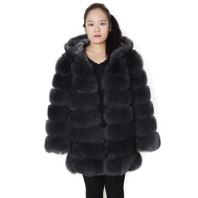 China Viable Drop Shipping Female Winter Long Coat Plus Size Detachable Fox Women's Fur Jackets Hooded Warm Clothes Fur Coats for sale