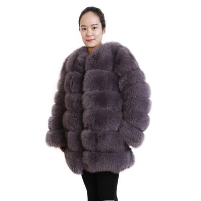 China New Fashion Viable Winter Wholesale Ladies Real Fur Coats Women Custom Design Fox Fur Jacket Coats for sale