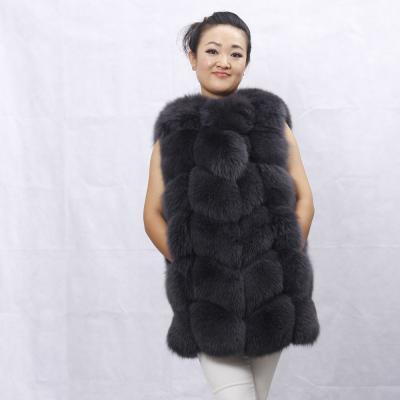 China New Home Textile Hot Sale Winter Thick Warm Fur Women Vest/Vest/Vest Made Of Real Fox Fur for sale