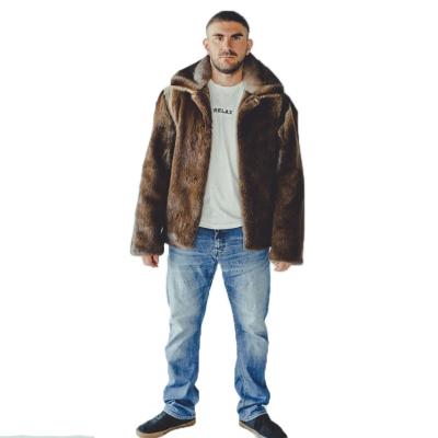 China Hot Selling Men's Plus Size New Style Winter Beaver Fur Jacket Coats Fur Collar Men Winter Casual Coats Outwear Real Fur for sale