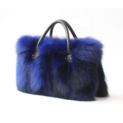 China High Quality Genuine Fox Fur Handbags Bag Fashion Genuine Vintage Women Fur Shoulder Bags For Sale for sale