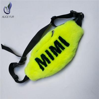 China Hot Selling Winter Rabbit Fur Bag Shoulder Cross - Body Bag Custom Pussy Pack Clips Waist Bag for sale