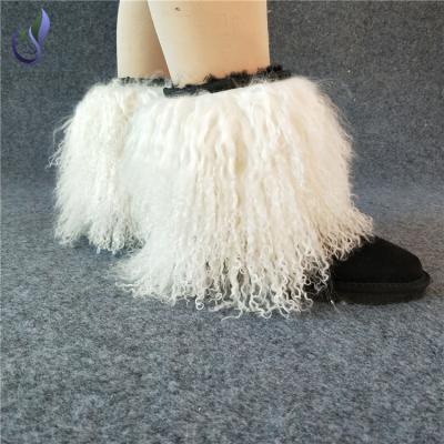 China Custom Made Women Winter Fashion Trend Color Lamb Snow Boots Fashion Fur Mongolian Boots Ladies Ankle Boots for sale