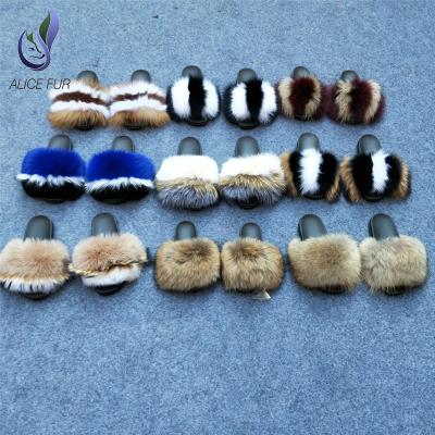 China Mix Color Indoor Anti-slippery Fashion Style PVC Ladies Designer Unique Wholesale Fur Slipper for sale