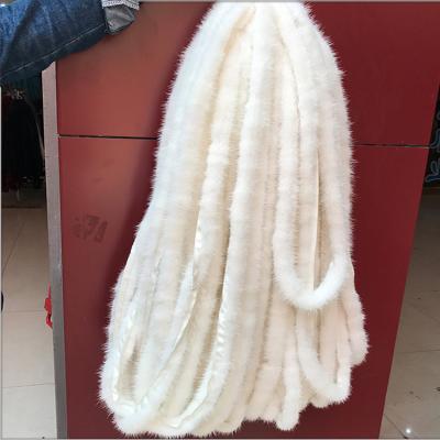 China ALICEFUR Wholesale Soft Natural Mink Fur Trimming DIY Use Real Mink Fur Trimming for sale