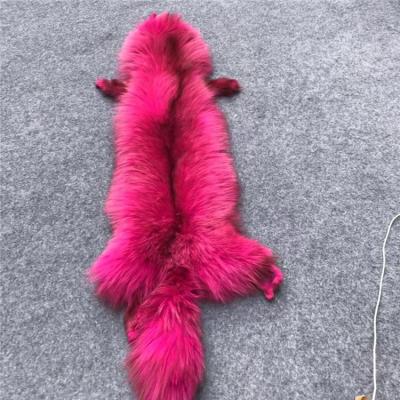 China With Leg High Quality Factory Price Dyed Pink Fox Fur Skin Silver Color Fox Fur Skin For Sale for sale