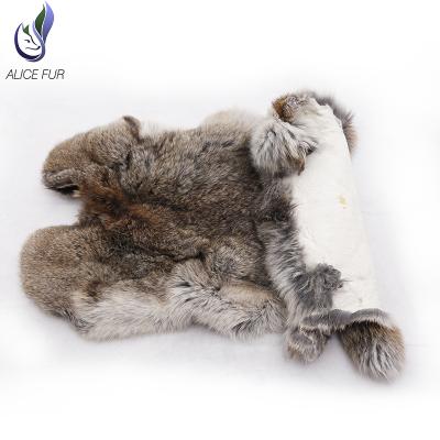 China Supply 30*40cm soft natural color thick fluffy rabbit skins real fur pelts with cheap price from China for sale