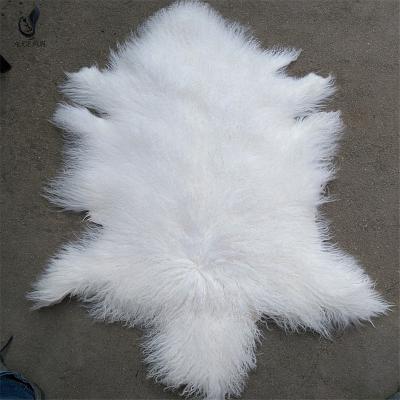 China Wholesale Cheap Price Curly Custom Color Long Hair Mongolian Sheep And Goat Skin Curly for sale